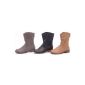 Half Boots Boots leather look with back ornamental zipper in three trendy colors * * (Shoes)