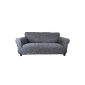 Vague - Cover elastic sofa - 2 places - Grigioperla