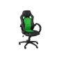 Terena® premium sports seat executive chair Office chair Racer black / green 59811 (Home)