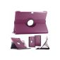 ebestStar ® - Tablet Samsung Galaxy TAB 2 10.1 P5100 / P5110 (10 inches) - Cover Shell Case PU leather rotating 360 ° rotation + 1 protection film, color VIOLET (Electronics)