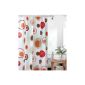 PEVA shower curtain 120 x 180 cm white brown red circles rings include 120x180 narrow EXTRA!  (Home)