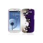 Cadorabo!  TPU Hard Cover for Samsung Galaxy S3 and S3 NEO (GT-i9300 / GT-i9301) in pattern Purple Flower (Wireless Phone Accessory)