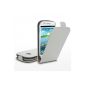 Pocket f. Samsung Galaxy S3 mini i8190 / i8200 Case Cover Case Flip Case White (Electronics)