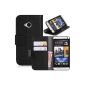 DONZO Wallet Structure Case for HTC One M7 Black (Electronics)