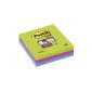 Post-it Super Sticky Notes 6753SSMX sticky note, 100 x 100 mm, 3 blocks of 70 sheets, lined, neon green, ultra pink, -blue - in other sizes available (office supplies & stationery)