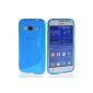 MOONCASE S-Line TPU Silicone Gel Case Cover Hard Case for Samsung Galaxy Core G360 Prime Blue (Electronics)