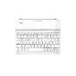 Anker® Ultra-Thin Bluetooth Keyboard German Keyboard Case / Cover for Apple iPad a 4/3/2 - Smart Cover with built-in 800mAh Li-ion battery (White)