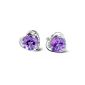 Beautiful heart-shaped 925 sterling silver plated with amethyst for women jewelry (Jewelry)