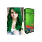 Permanent Hair Color Tint Coloration Hair Cosplay Gothic Punk Green 0/22 paraben, ammonia, silicones, sulphates (Personal Care)