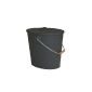 Kamino-Flam 333 252 Ash bucket oval anthracite 24 Liter, 40/35/28 cm
