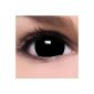 Colored black Mini Black sclera contact lenses Lenses + container + Kombilösung top quality at Carnival and Halloween Crazy Fun (Personal Care)