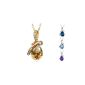 Austria crystal pendant sparkling teardrop pendant necklace with 18 