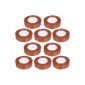 10 pieces of PVC electrical tape adhesive tape 10 meters long 15 mm wide -Brown-