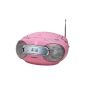 Audio Sonic CD 1582 stereo radio (CD player, FM tuner) pink (electronics)