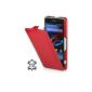 StilGut UltraSlim Case, leather case for Sony Xperia Z1 Compact, Red (Wireless Phone Accessory)