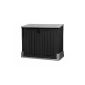 Keter 17197662 storage Store it Out Midi, imitation wood, plastic, black / gray, for 2x120 liter garbage cans (garden products)