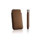 STINNS Velouté Series Designer Case / Bag / Pouch / Case genuine leather for iPhone 6 in brown (Electronics)