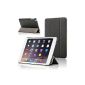 ForeFront Cases® - Synthetic Leather Case with Stand for iPad mini Apple - magnetic closure with automatic sleep - Black (Accessory)