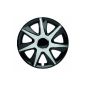 Set of 4 wheel trims 15 inch Master Line Plus C RUN black-silver for Peugeot, wheel covers wheel covers wheel cover