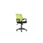 Amstyle Rivoli swivel chair with armrests, woven mesh cover, black / lime (household goods)