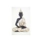 THAI BUDDHA STATUE 40CM SILVER SEATED BUDDHA SCULPTURE DECORATION - Tina Collection - A different design