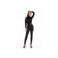 Ninimour Sexy Wetlook catsuit paint overalls PVC Body Night clothes costume (Textiles)