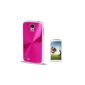 Plastic shell coating pink high-quality aluminum style for Samsung Galaxy S4 i9500 (Electronics)