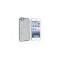 Iphone 5 iphone 5s Strass Glitter Hard Cover bright white white Color (Electronics)