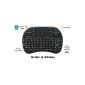 Rii Mini i8 Wireless (QWERTY) - French Mini ergonomic wireless keyboard with touchpad - For Smart TV, mini PC, HTPC, console, computer