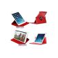 Luxury Case for iPad Red Rotary Air + SmartCover function and PEN FILM OFFERED!  (Electronic devices)