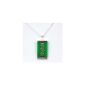 Chinese Silver Pendant Rectangular End 925 and Jade on a 45cm chain (Jewelry)