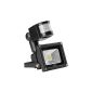 LE 10W LED floodlight with a motion detector, LED flood light, replace a 100W halogen lamp, 700lm, daylight white, Waterproof, LED emergency luminaire, floodlight, LED spotlights, LED lights, LED outdoor lighting (tool)