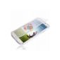 HQ-CLOUD Case Cover with Flaps Enveloping Soft Shell For Samsung Galaxy S4 i9500 - Transparent (Electronics)