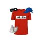 Costume for Panzerknacker fans Fasching Carnival Men's T-Shirt + cap + gloves + mask (Textiles)