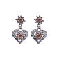 Heart earrings - plug with Edelweiss - Oktoberfest Costume jewelry to Dirndl and Lederhosen (jewelry)