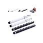 2 x Black + 2 x White stylus pens of Liamoo stylus & pen for iPhone, iPad, iPod, Galaxy Tab, Galaxy S4, Galaxy S3, BlackBerry Google Nexus, Galaxy Note, Acer, Ipad Mini, HTC, Acer and many other touch screen Cell Phones and Tablets (Electronics)