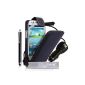 Samsung Galaxy S3 Mini Galaxy S3 Mini Accessory Bag Black PU Leather Flip Case With Stylus Pen And Car Charger (optional)
