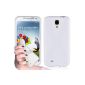 Cadorabo!  TPU Silicone Cases in X-Line Design for Samsung Galaxy S4 (GT-i9500 / GT-i9505 LTE) in MAGNESIUM and White (Electronics)