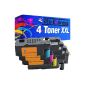 4x toner cartridge XXL for Dell C1660 C1660w Platinum Series (Office supplies & stationery)