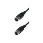 High quality Midi cable 5m black 5-pin DIN NEW TOP (Electronics)