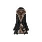 Women Coat Parka has iLoveSIA Belt & hood girl jacket with detachable fur (clothing)