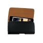 Avizar - Case Cover for Horizontal Belt Clip for Smartphone and MP3 NOTE size (Galaxy Note, Wiko Cink Five, ...) - Black (Electronics)