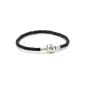 Pandora - 59705CBK-S2 - Bracelet - Leather Black - Silver 925/1000 - 19 cm (Jewelry)