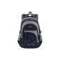 Gray and blue backpack