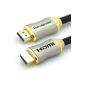 LCS - ORION XS - 2M - Cable HDMI 1.4 - 2.0 - Professional - 3D - 4K Ultra HD 2160p - Full HD 1080p - Audio Return Channel (ARC) - Video Signal High performance with Ethernet - gold plated connectors (Electronics)