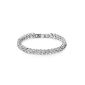 7Ounces - Bracelet Women / Girls - Swarovski Elements Crystal Clear - 'Snow Queen' - 17cm + 3cm (Extended Range) (Jewelry)