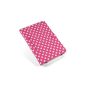 Uuniversel style color pink polka dots cover background white dot simi leather holder for Tablet PC 10 