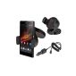 kwmobile® Universal Car Holder for Sony Xperia Z + Charger - eg for mounting on the dashboard or the disc - also with cover possible!  (Wireless Phone Accessory)