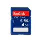 SanDisk memory card SDHC 4GB