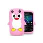 Funky Light Pale Pink Blackberry Curve 3G 9320 9220 Case Case Cute Penguin Penguin Penguin AOA Light Pink Style Case (Electronics)
